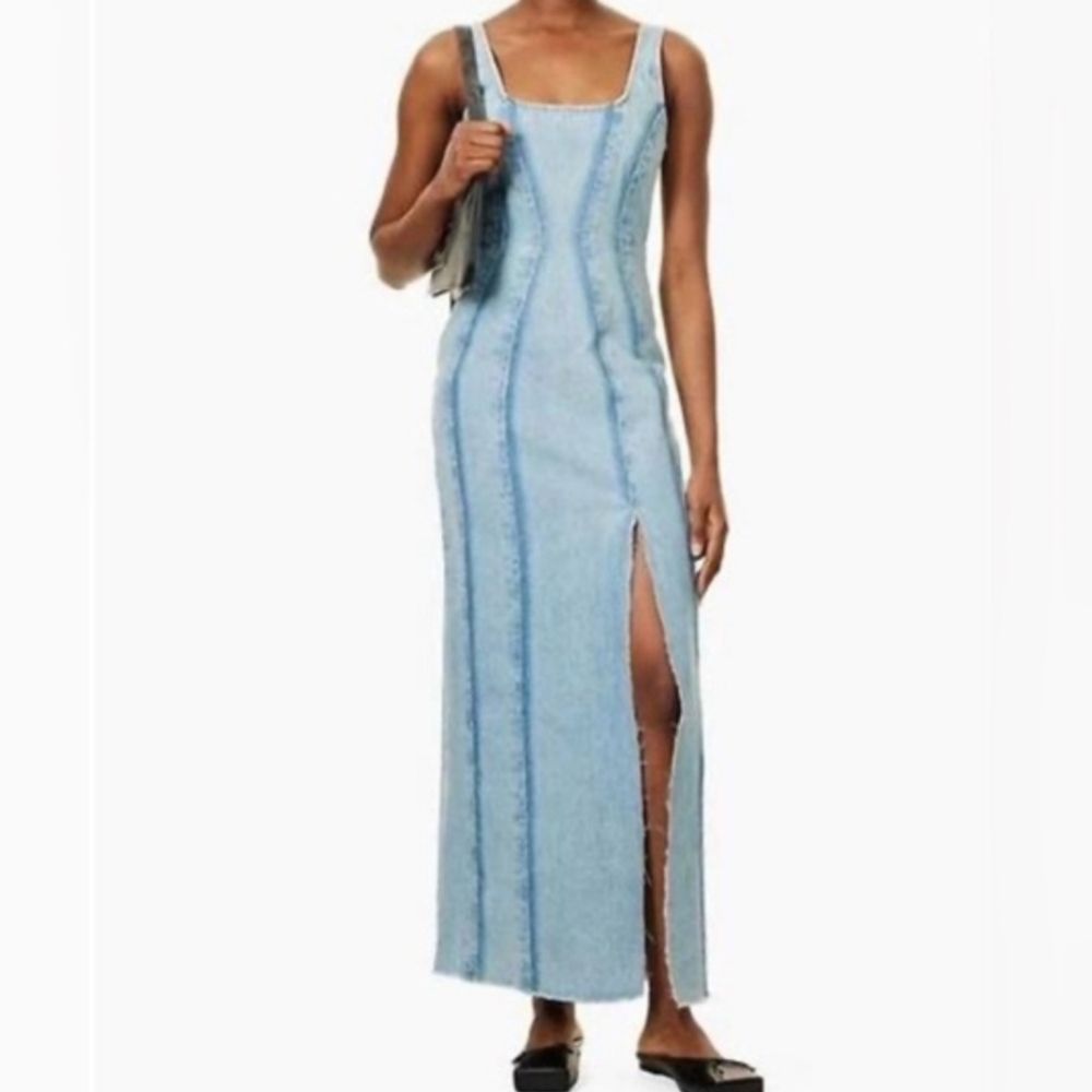 NWT DALA On Tap Midi Denim Dress Size 24 XS